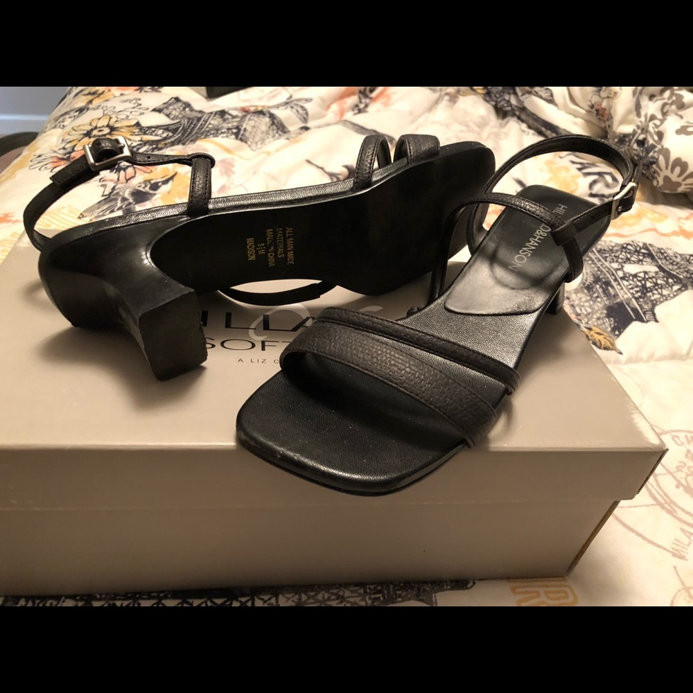 Black scrappy heels